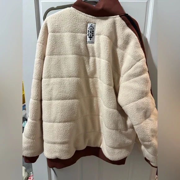 Free People Fleecy Sherpa Scrunchy Pippa Jacket Quilted NWT XL - Picture 5 of 5
